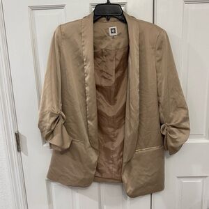 Anne Klein Ruched Sleeve Open Front Blazer - Size M‎